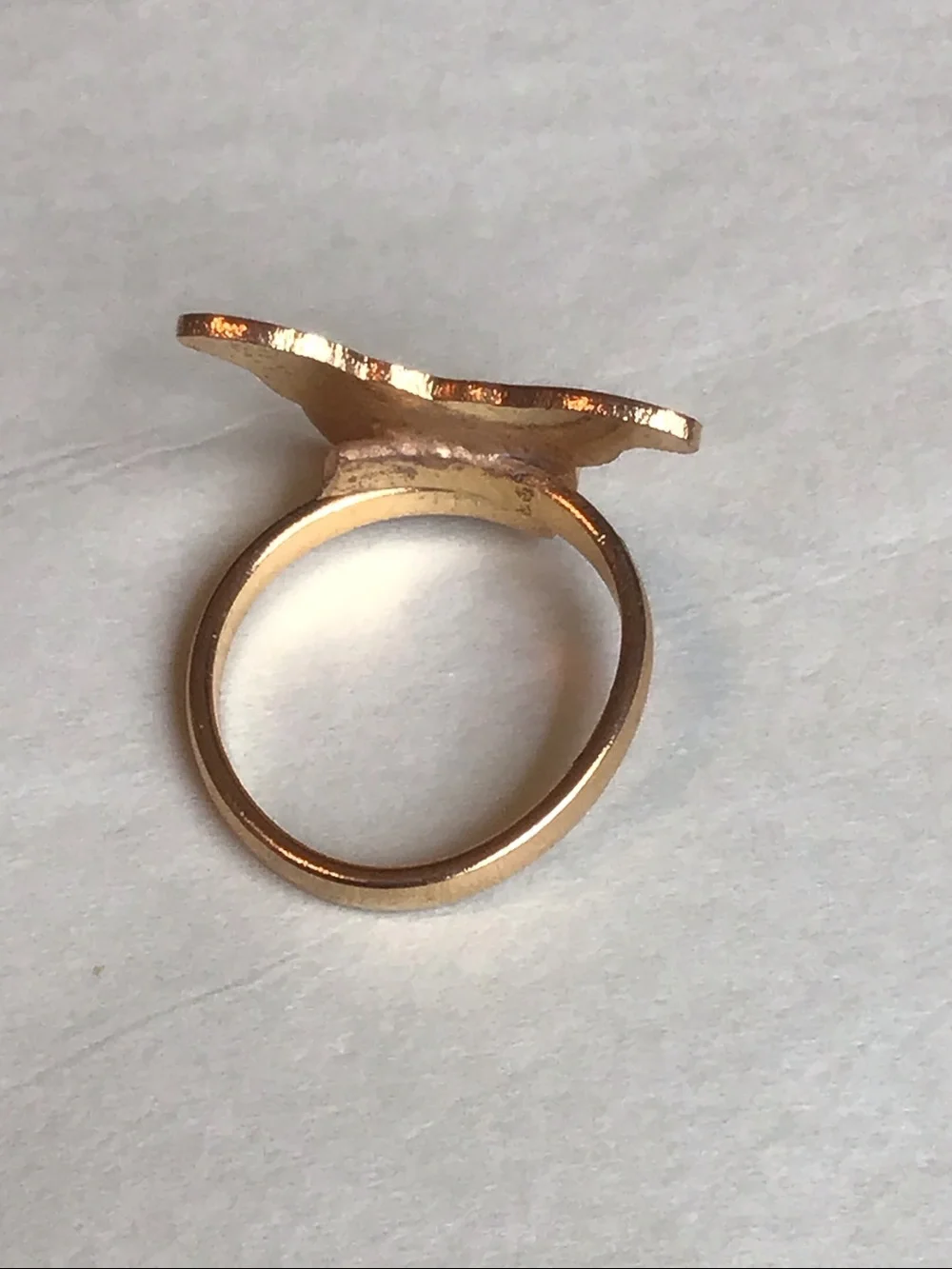 Set of 3 Fun Vtg Gold-toned and Enamel Rings, Adjustable